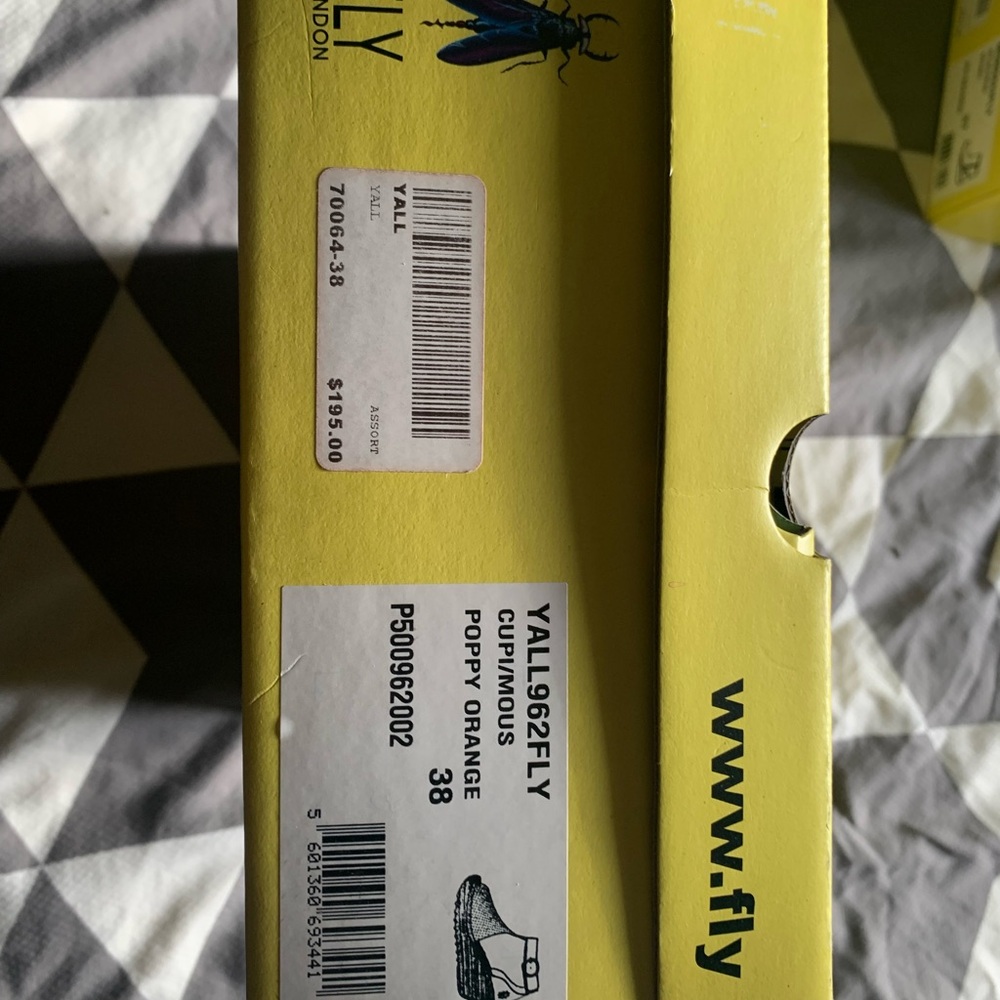 Fly London Citrus Yellow Shoe Box
